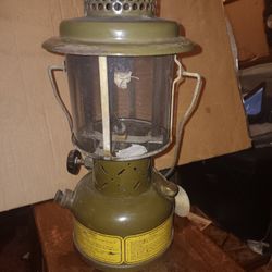 Vintage 1952 Coleman US Army Military  Gasoline Leaded Fuel Lantern  model 252A