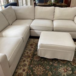 Pottery barn pearce square arm sectional deals