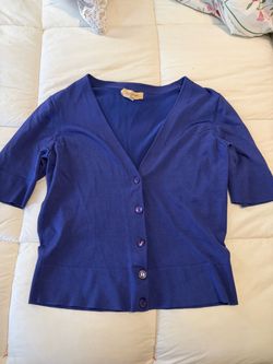 Jones New York Blue Button-Front Cardigan