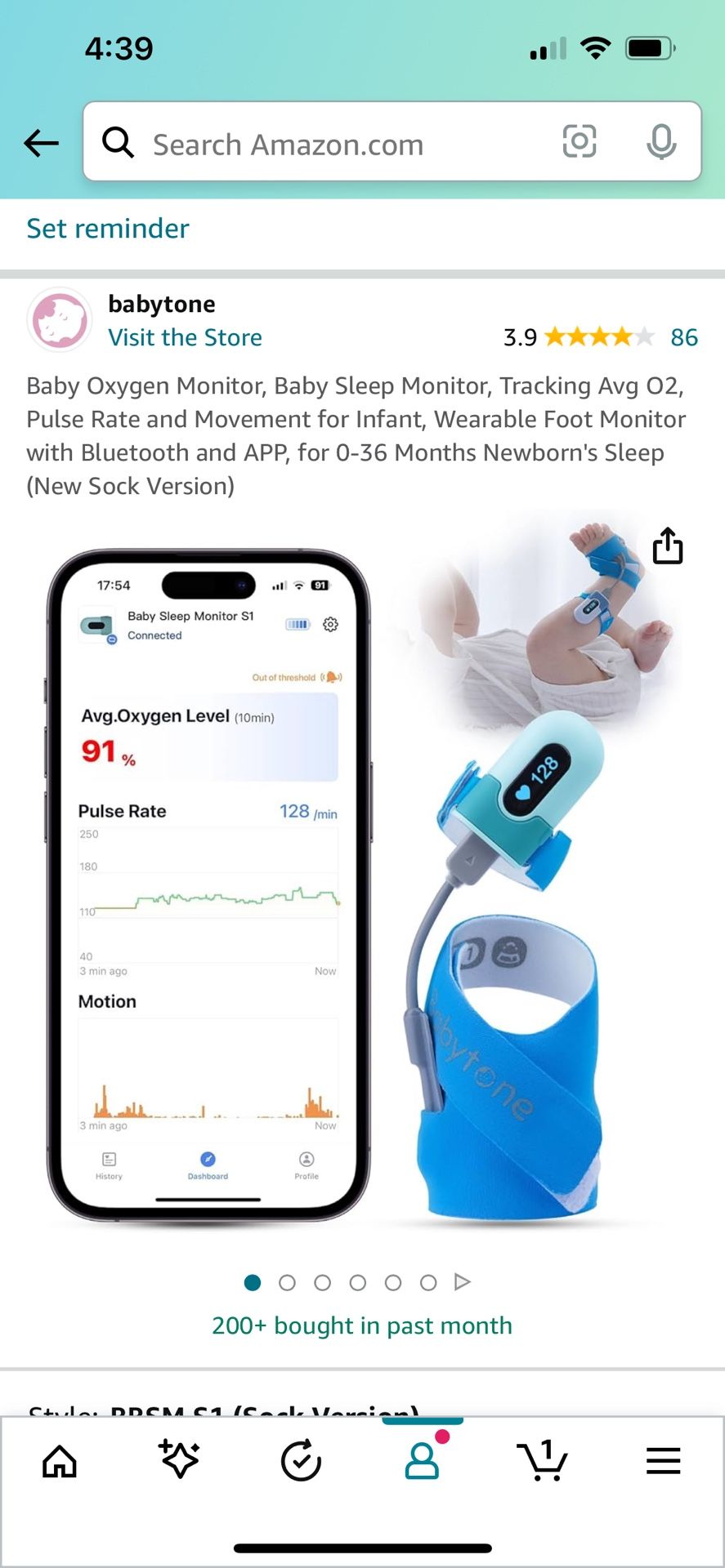 Baby Foot Oxygen/pulse Monitor