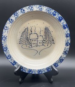 Vintage Eldreth Pottery 1996 Stoneware Bowl/Plate
