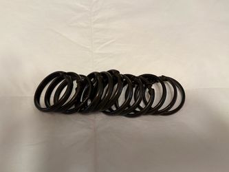Plastic shower curtain hooks, dark brown color