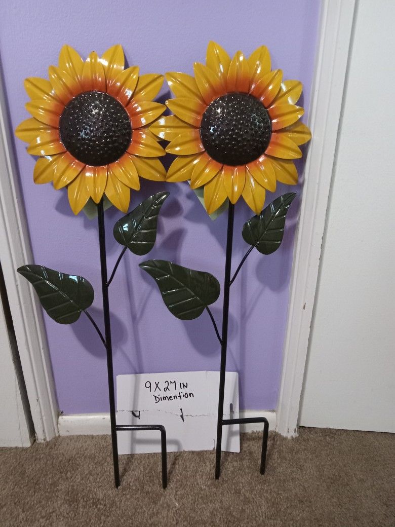 Metal Sunflowers