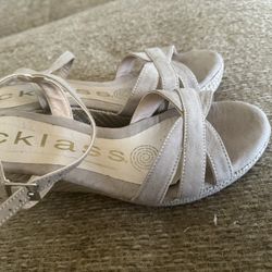 Olive Color Wedge Sandal