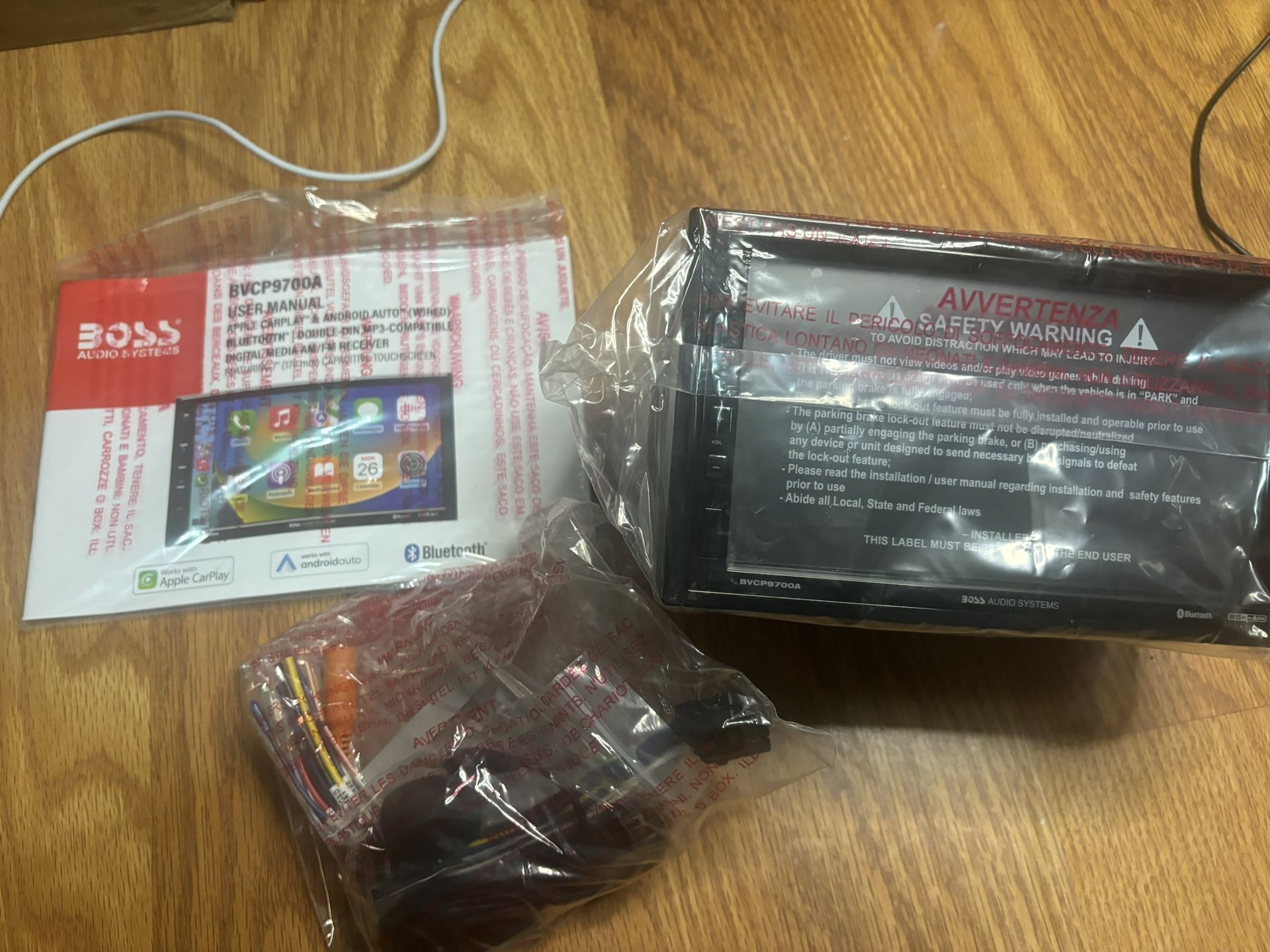 BOSS Audio Systems BVCP9700A Car Stereo - Apple CarPlay, Android Auto, Double Din, 7 Inch Touchscree