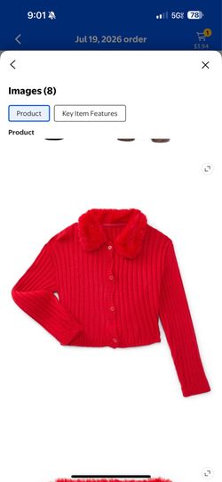 2t cardigan sweater with faux fur collar new for toddler girl