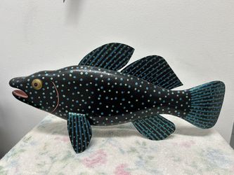 Hand Carved/Painted Folk Art Fish