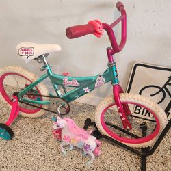 🔥🚲🔥Dynacraft Barbie 16-Inch BMX Bike For Age 5-7 Years(free Unicorn )🔥🚲🔥