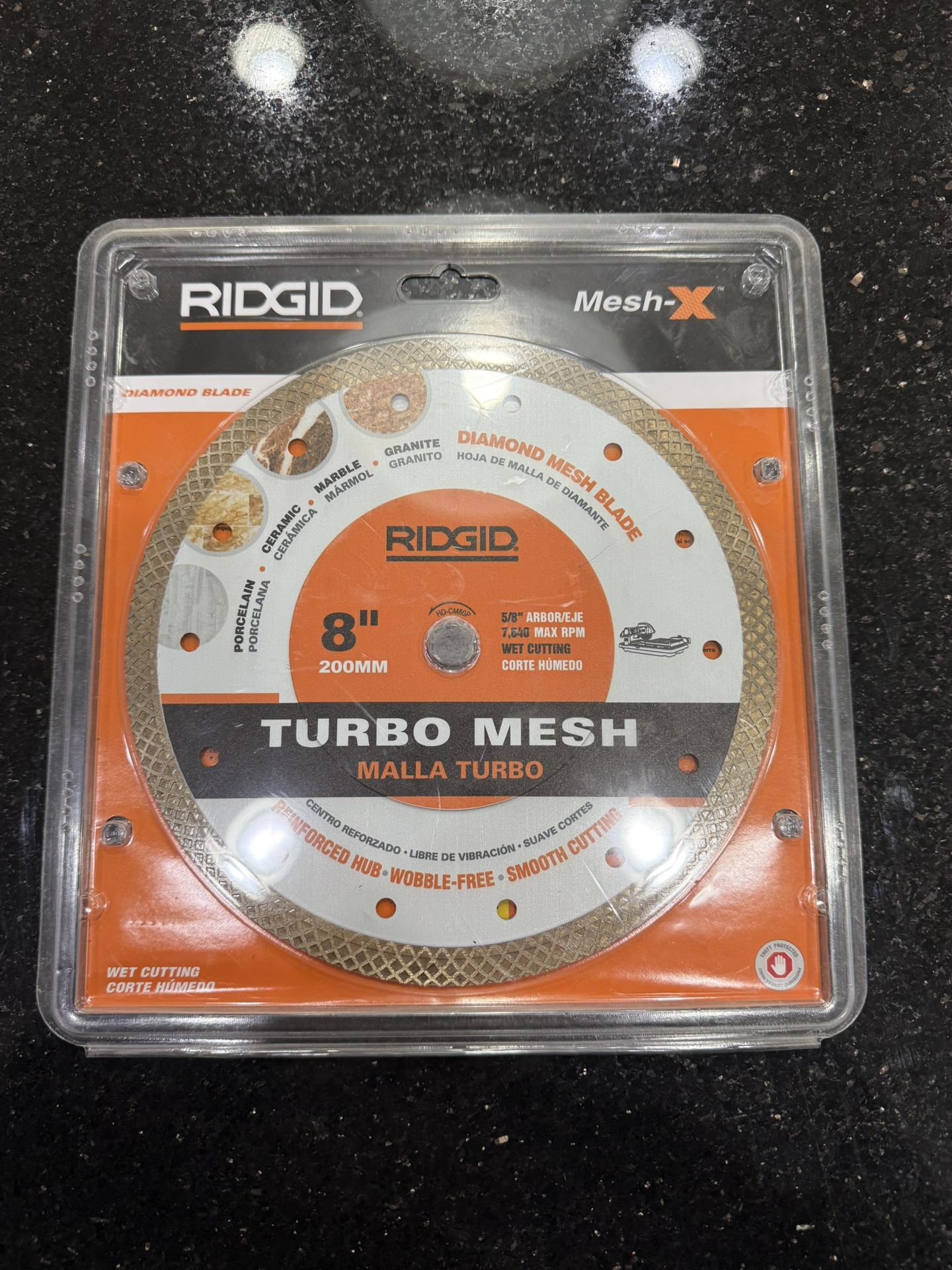 New Ridgid 8” Turbo Mesh Diamond Blade
