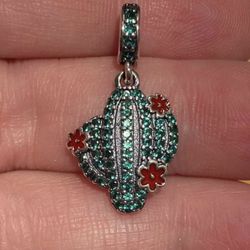 Cactus Dangling Silver Charm S925