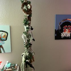 Children’s Room Decoration Monkeys And Sloth Stuffed Animal Plush Dolls With Huge Heavy Duty Rope And Vines  2 Available