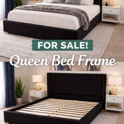 Black Velvet Bed Frame King Size 