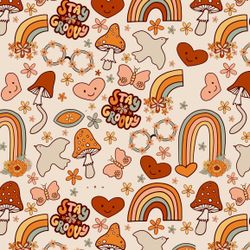 Groovy  Stretch Fabric Remnant 