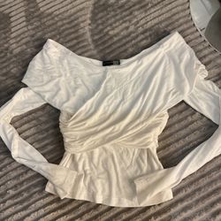 Off The Shoulder Long Sleeve Top