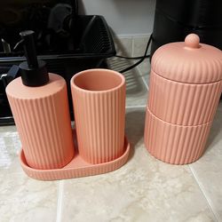 Bathroom Hand Soap toothbrush holder set