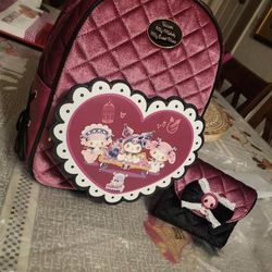My Melody and my sweet piano velvet backpxck & wallet