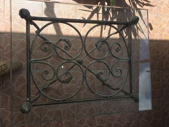 wrought iron rectangular (2 end tables) 30" x 24"