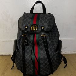 Ophidia Black GG Backpack