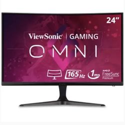 Viewsonic Omni New 24" 1080P 1Ms 165Hz Curved Gaming Monitor