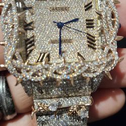 VVS1 Moissanite Diamond & Rose Gold Watch