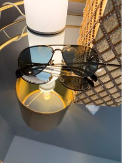 Celine Gold aviator sunglasses with mirrored - rainbowesque lenses