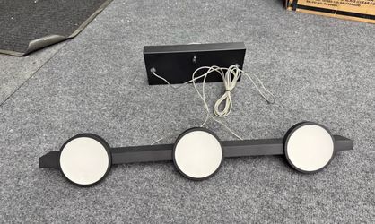 Modern 3-Light Black Aluminum Dimmable LED Pendant Light