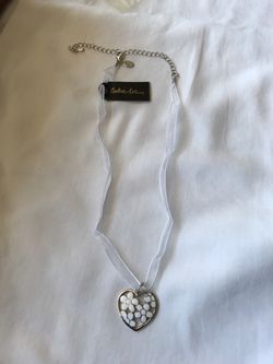 Girls Ribbon Heart Necklace