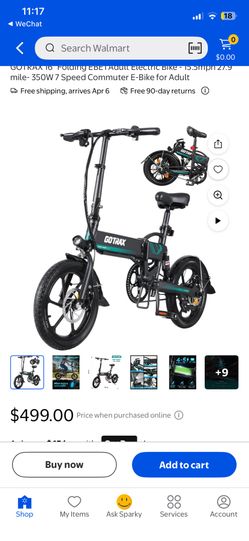 GOTRAX EBE1 Folding Electric Bike Foldable E-Bike Brand New in Box