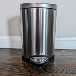 SimpleHuman 6L Step Trashcan (Brushed Silver)
