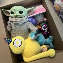 Large Box Of Kids Toys & Plushies