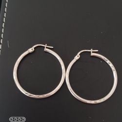Sterling Silver 925 - Hoop Earrings