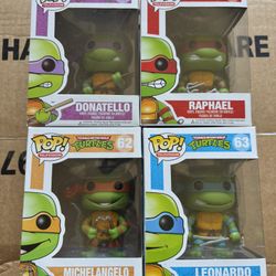 Funko Pop - Teenage Mutant Ninja Turtles (Donatello, Raphael, Michelangelo, Leonardo) 