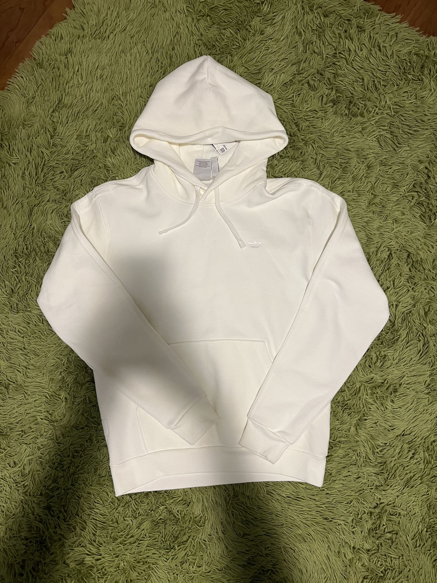 Adidas 3 Stripe White Hoodie