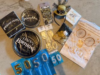 50th Birthday Party Decoration Bundle