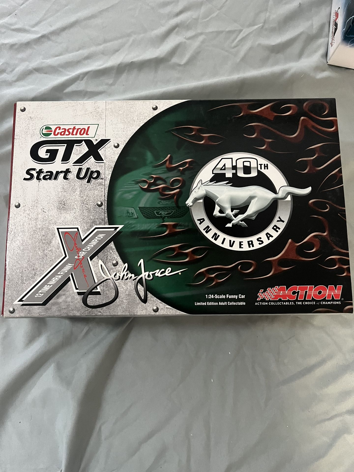 John Force Castrol GTX Start Up/ Ford Mustang 40th Anniversary 2004 Mustang Funny Car