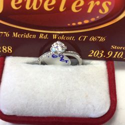 14 Kt White Gold & Diamond Solitaire  Ring .67 CT’s. 