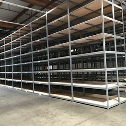 Industrial Shelving 72 in W x 24 in D Boltless Warehouse Rivet Storage Racks 10 Ft H Similar to Uline Delivery Available
