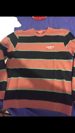 Supreme Striped Twill Crewneck