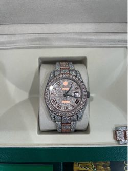 * BUSTED DOWN Moissanite Watch 💎 Insane Shine – Passes Tester