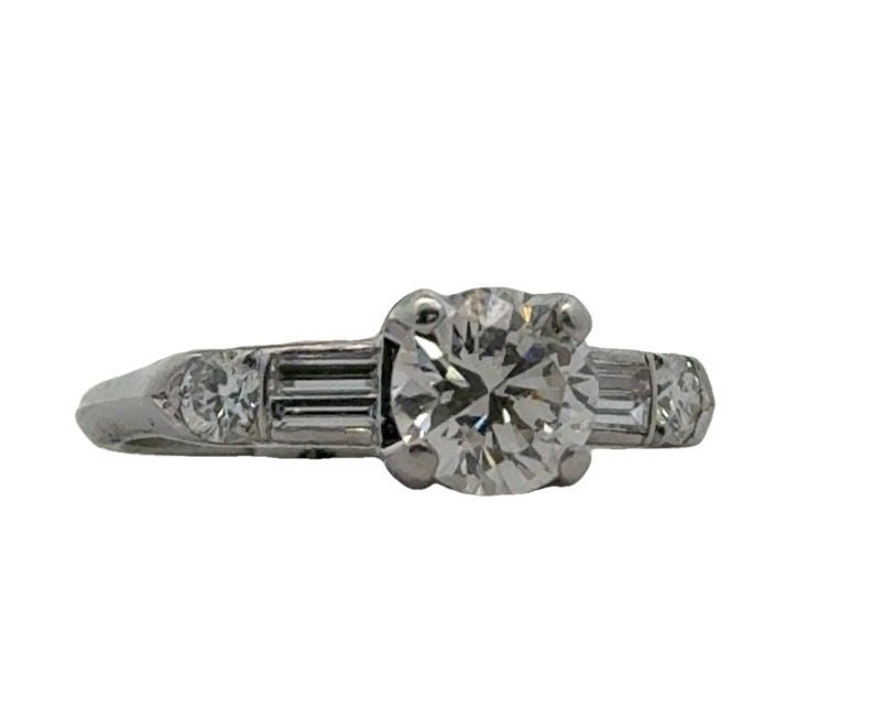 Lady’s Platinum Diamond Engagement Ring w/ Appraisal  - size 5.5 (47009-1)