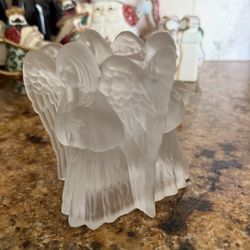 Glass Angel Candle Holder 