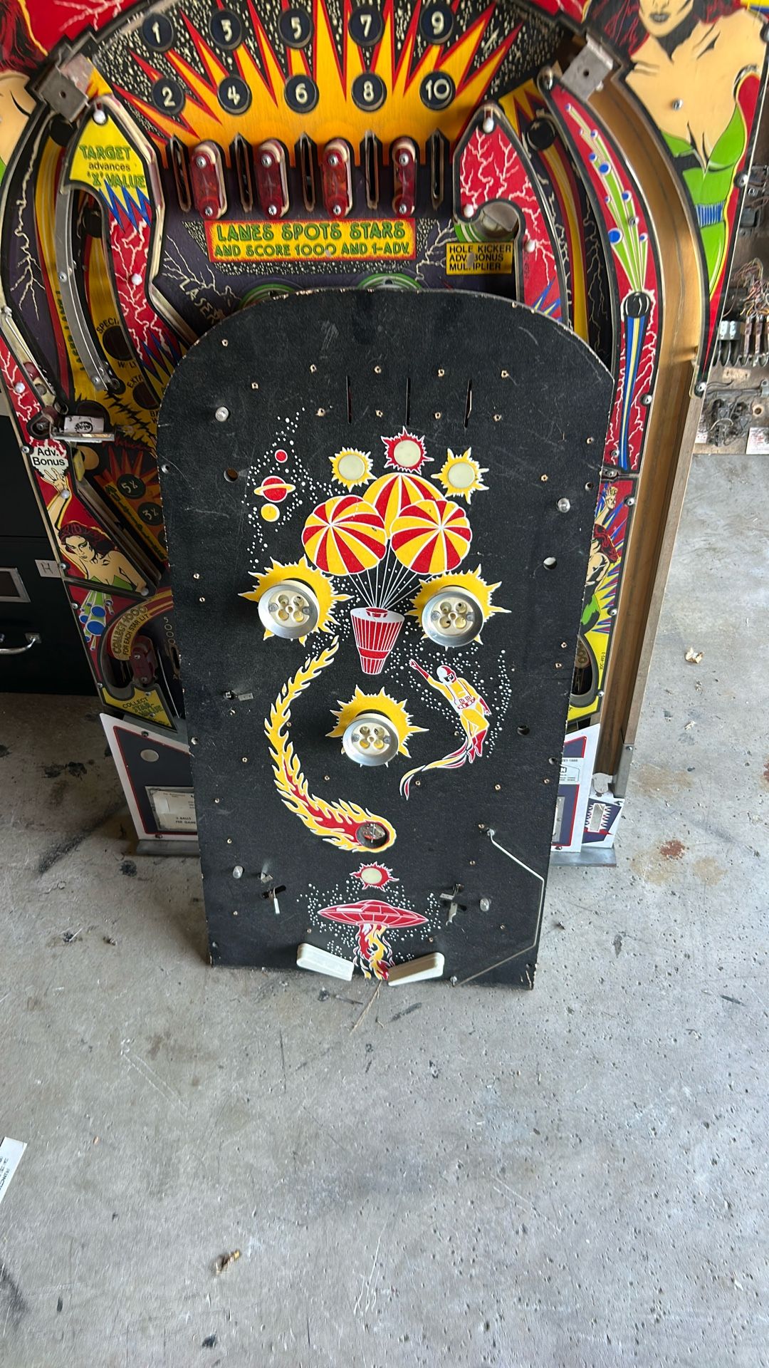 Electromechanical Pinball Playfield Vintage Arcade Part