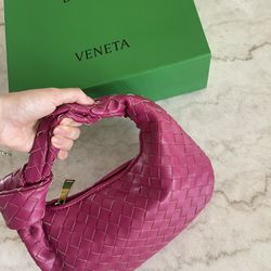 Bottega Veneta Fuchsia Leather Jodie Bag W Box New