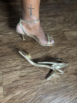 Size 10 Gold Single Sole Heels
