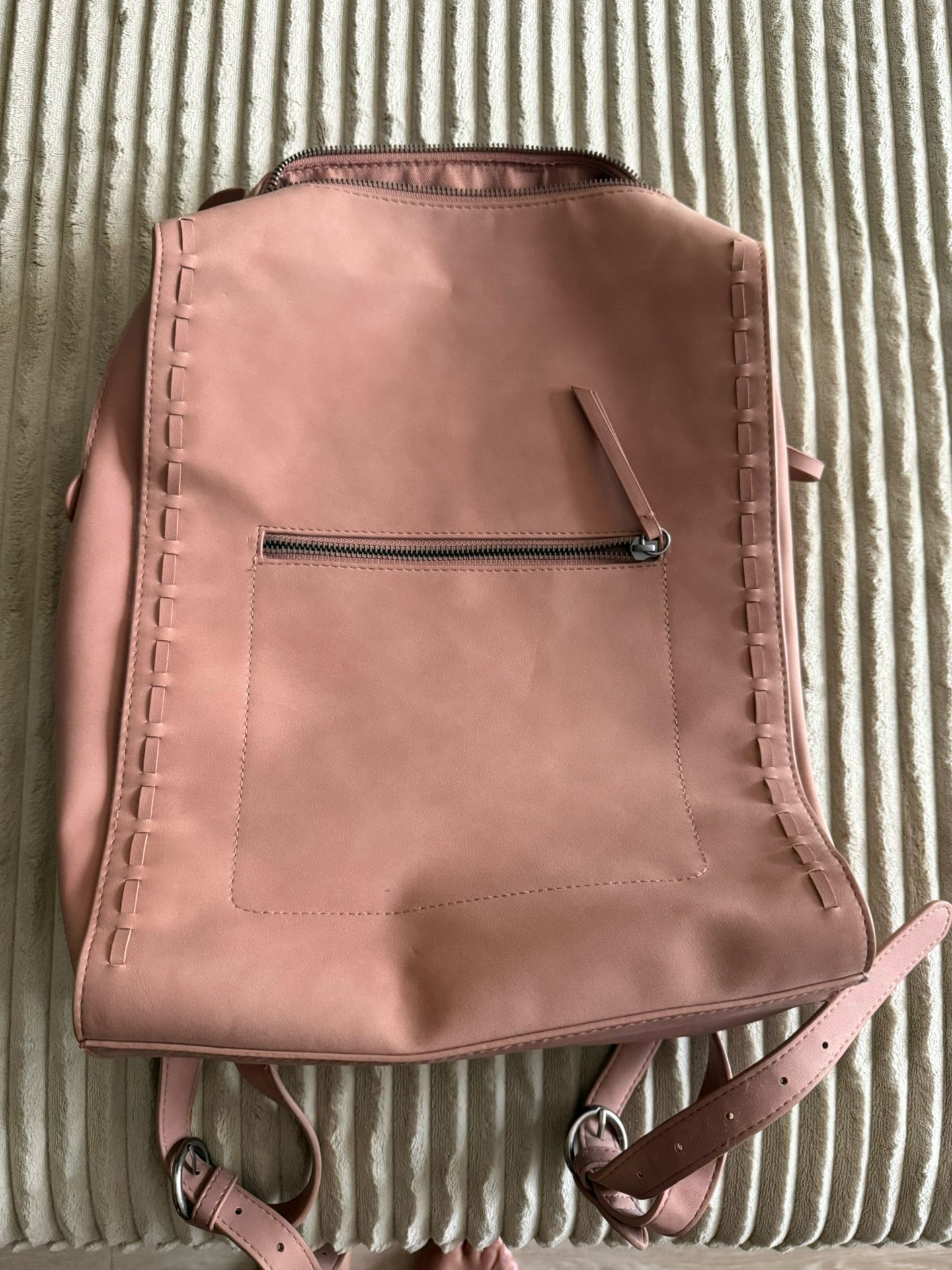 Pink Suede Book bag Purse