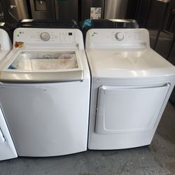 LG TOPLOAD WASHER AND DRYER GAS SET