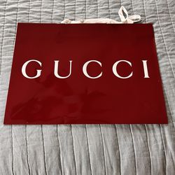 Gucci Large Paper Shopping Bag Glossy Burgundy