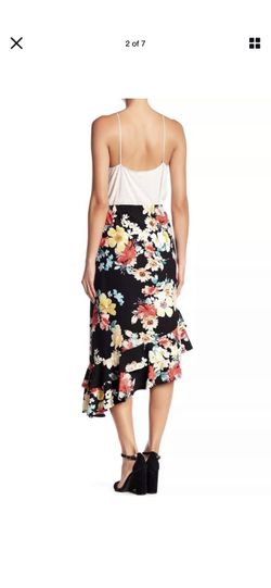 New Bobeau Asymmetrical Ruffle Hem Skirt. Size XSmall