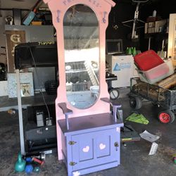 Very Cute Solid Wood Princess Chair With Storage 