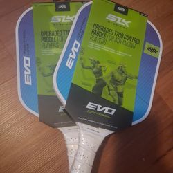 3 Evo SLK and 2 joola okkoto pickleball paddles